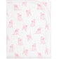 Pink Puppy Love Print Blanket