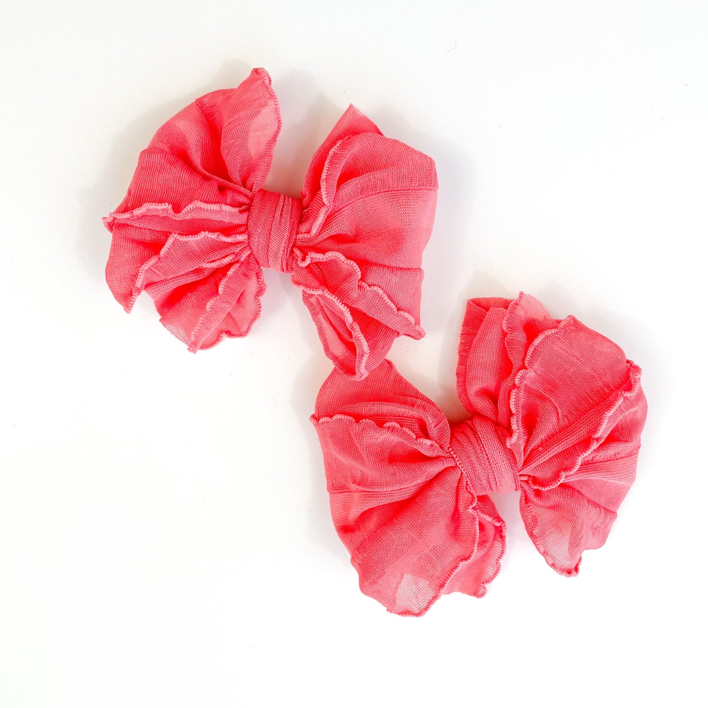 Ruffle Clip | Pink Grapefruit