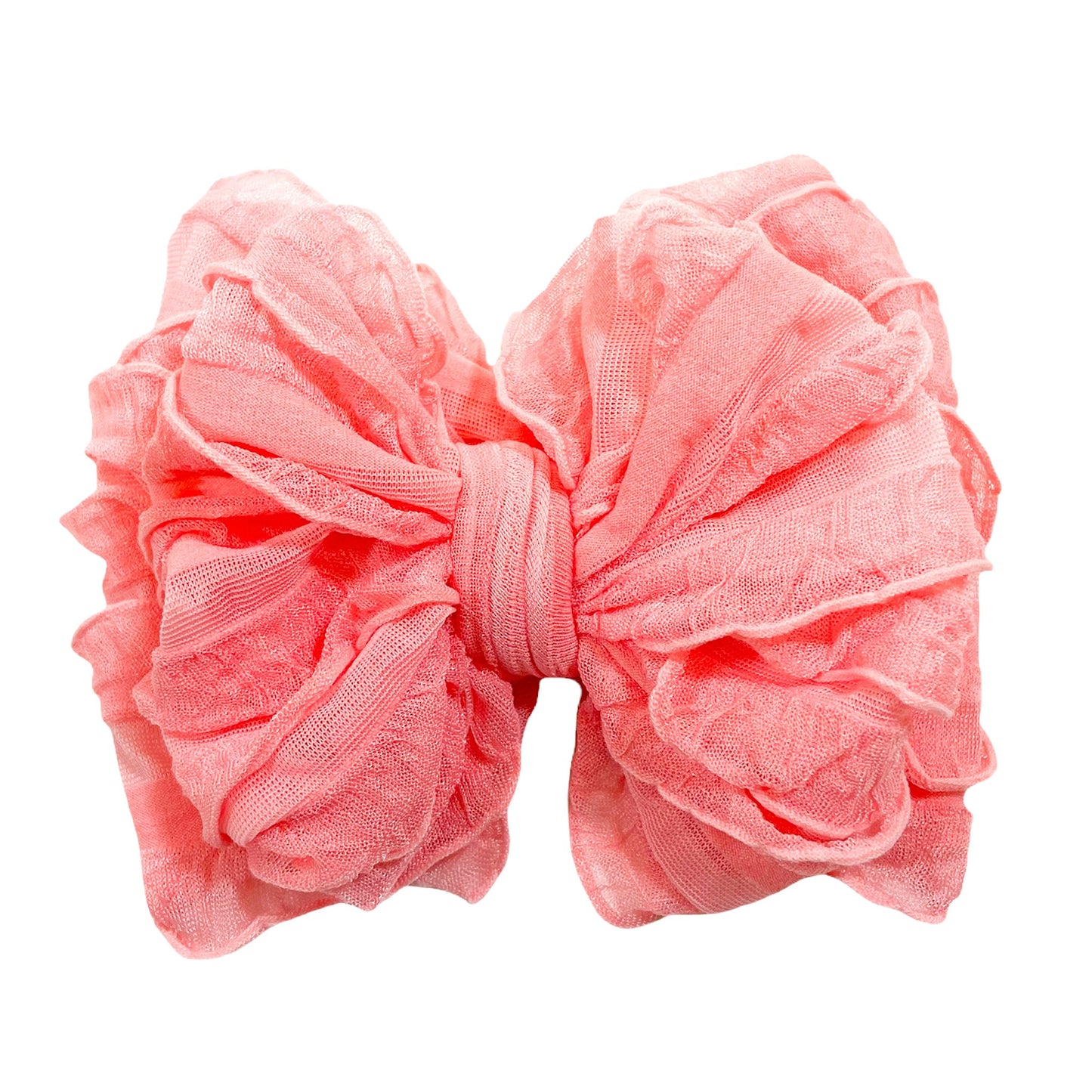 Ruffled Headband | Pink Grapefruit