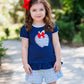 Primary Plaid Apple Ruffle Short Set