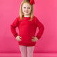 Ruffle Sweatshirt- Red