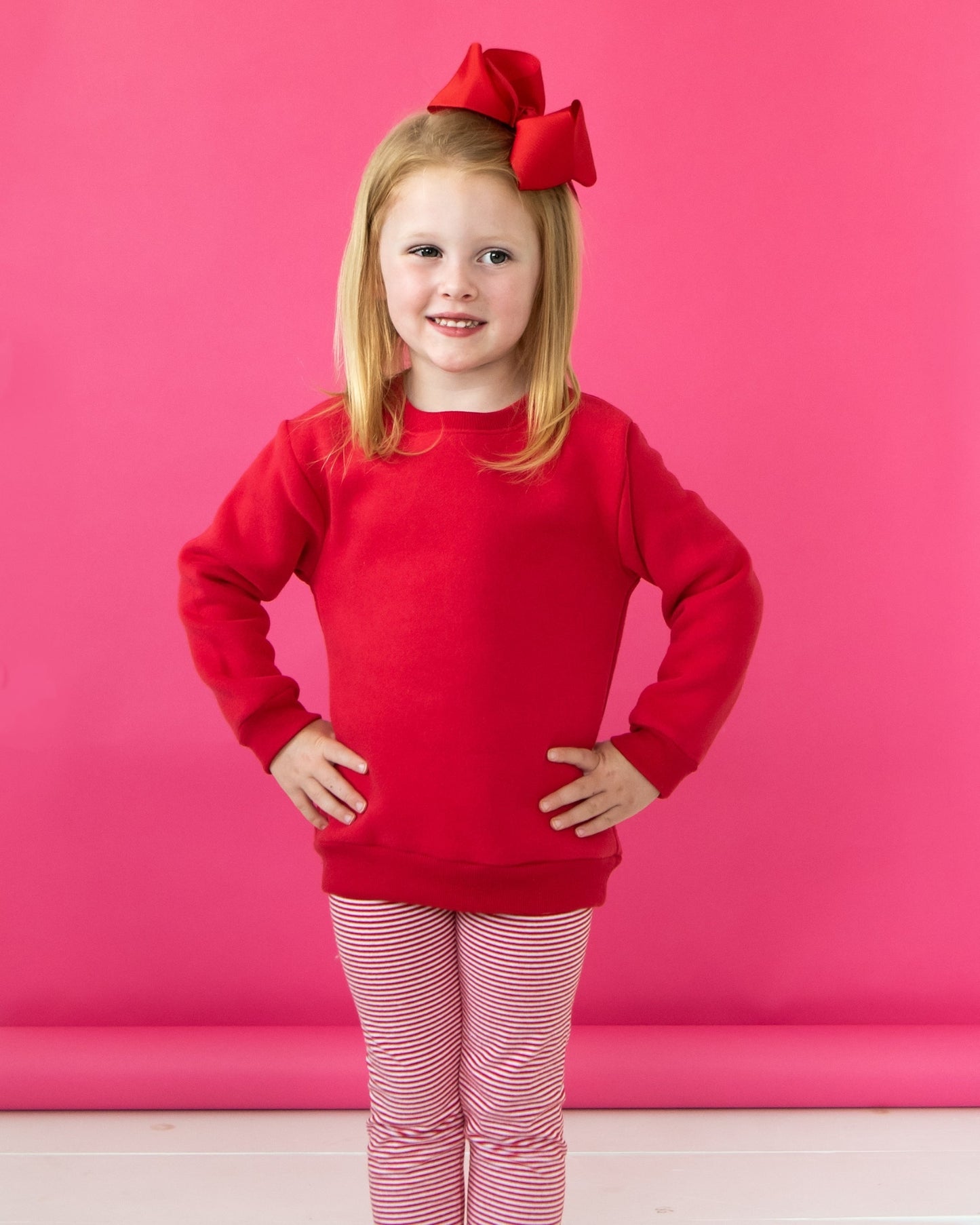 Ruffle Sweatshirt- Red