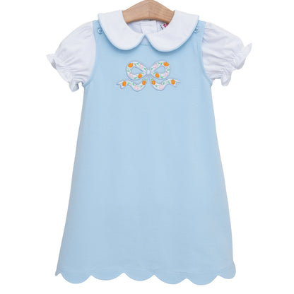 Pumpkin Bow Scallop Jumper Set