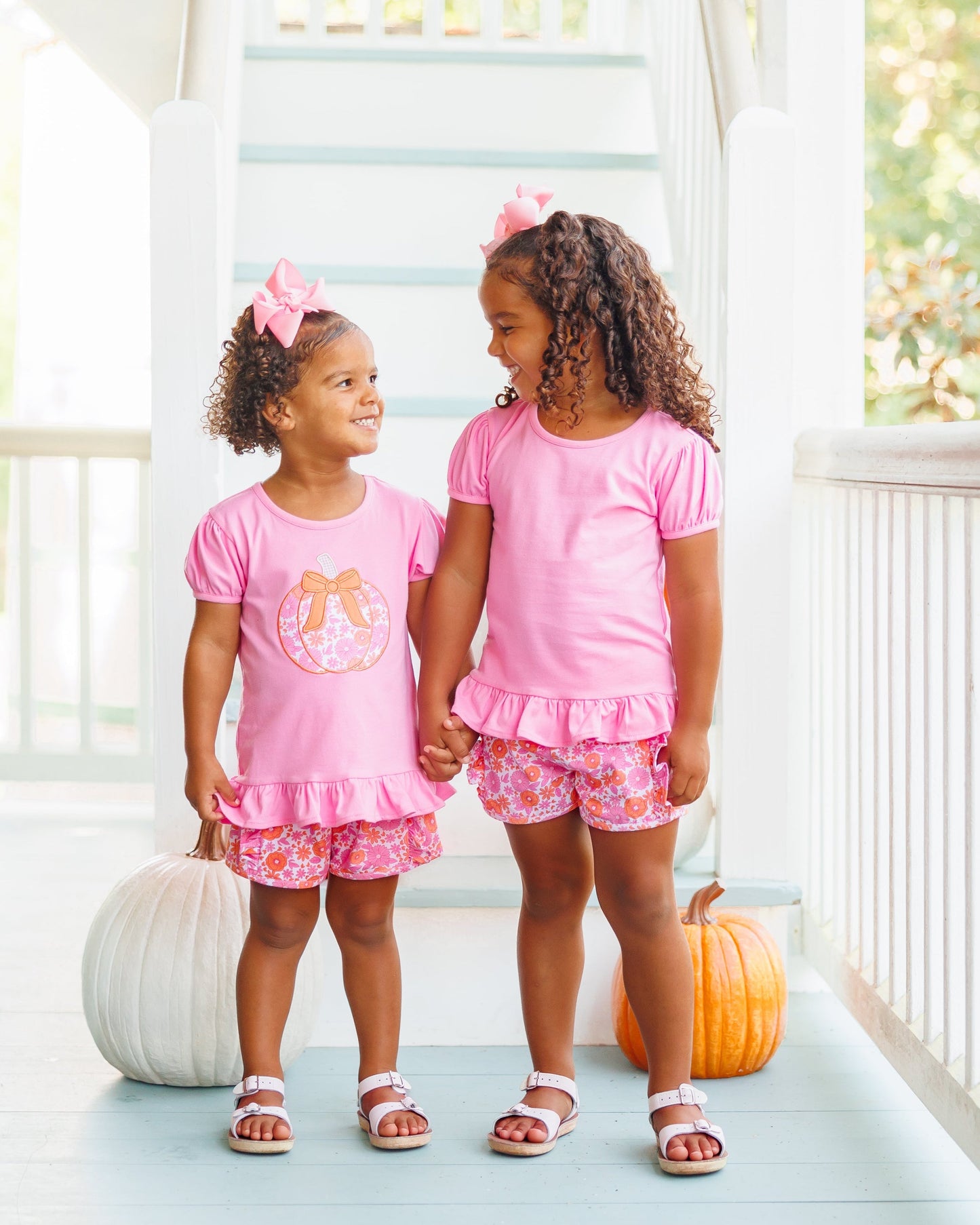 Pumpkin Petals Ruffle Short Set