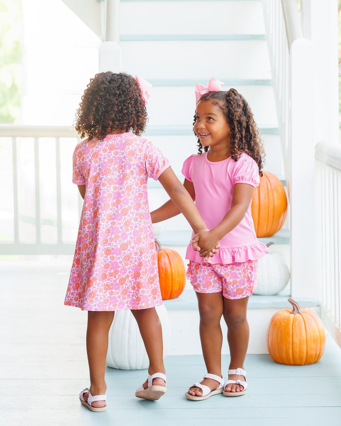 Pumpkin Petals Ruffle Short Set