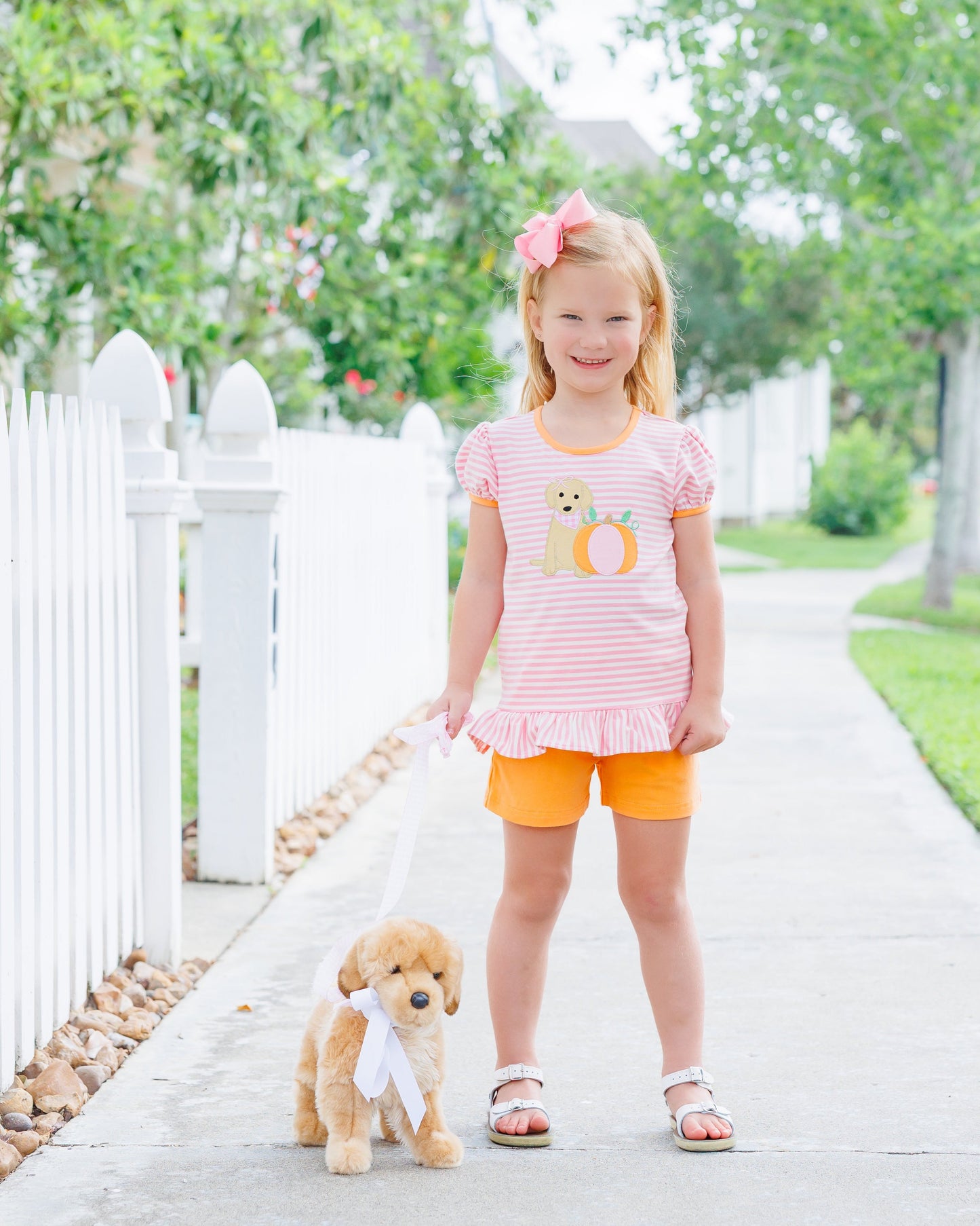 Pumpkins and Paws Ruffle Short Set