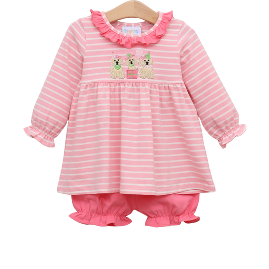 Puppy Party Ruffle Bloomer Set