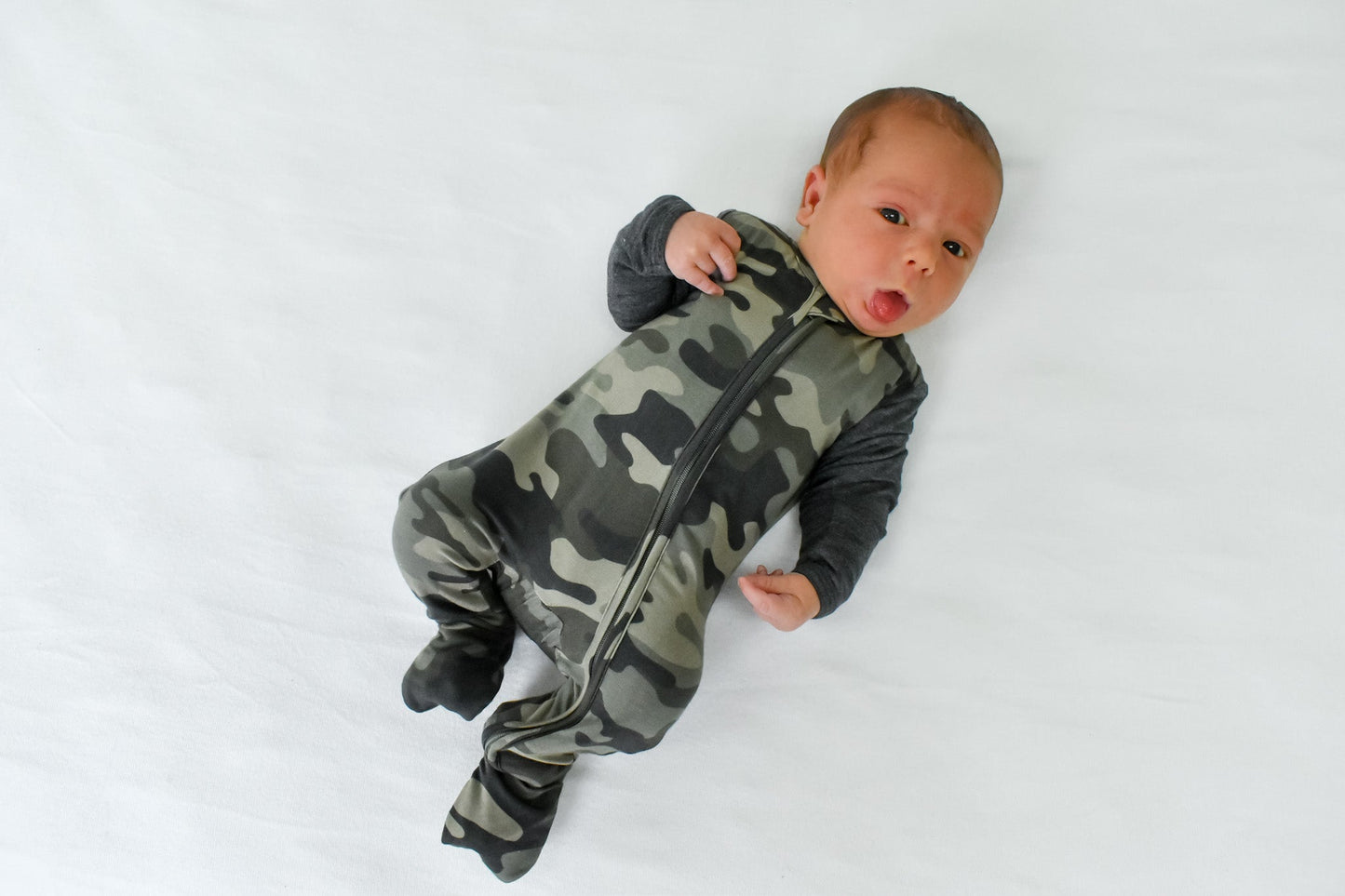 Camo | Convertible Two-Way Zip Footie