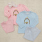 Ruffle Bloomer Pants- Light Pink Stripe