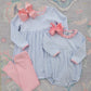 Sadie Bubble- Light Blue Stripe/Light Pink