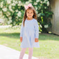 Sadie Pants Set- Light Blue Stripe/Light Pink