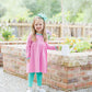 Sadie Pants Set- Pink Stripe/Mint
