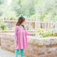 Sadie Pants Set- Pink Stripe/Mint