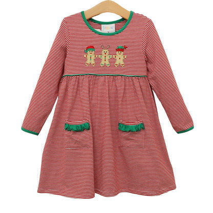 Santa's Sweet Helpers Ruffle Pocket Dress