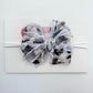 Skinny Mini Ruffled Headband | Leopard White