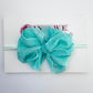 Skinny Mini Ruffled Headband | Cool Mint