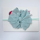 Skinny Mini Ruffled Headband- Seafoam