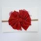 Skinny Mini Ruffled Headband | Burnt Orange
