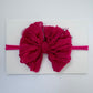 Skinny Mini Ruffled Headband | Wild Pink Mini