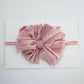 Skinny Mini Ruffled Headband- Paris Pink