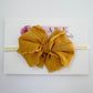 Skinny Mini Ruffled Headband | Mustard