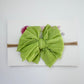 Skinny Mini Ruffled Headband | Lime