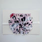 Skinny Mini Ruffled Headband | Leopard Pink