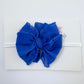 Skinny Mini Ruffled Headband | Royal Blue