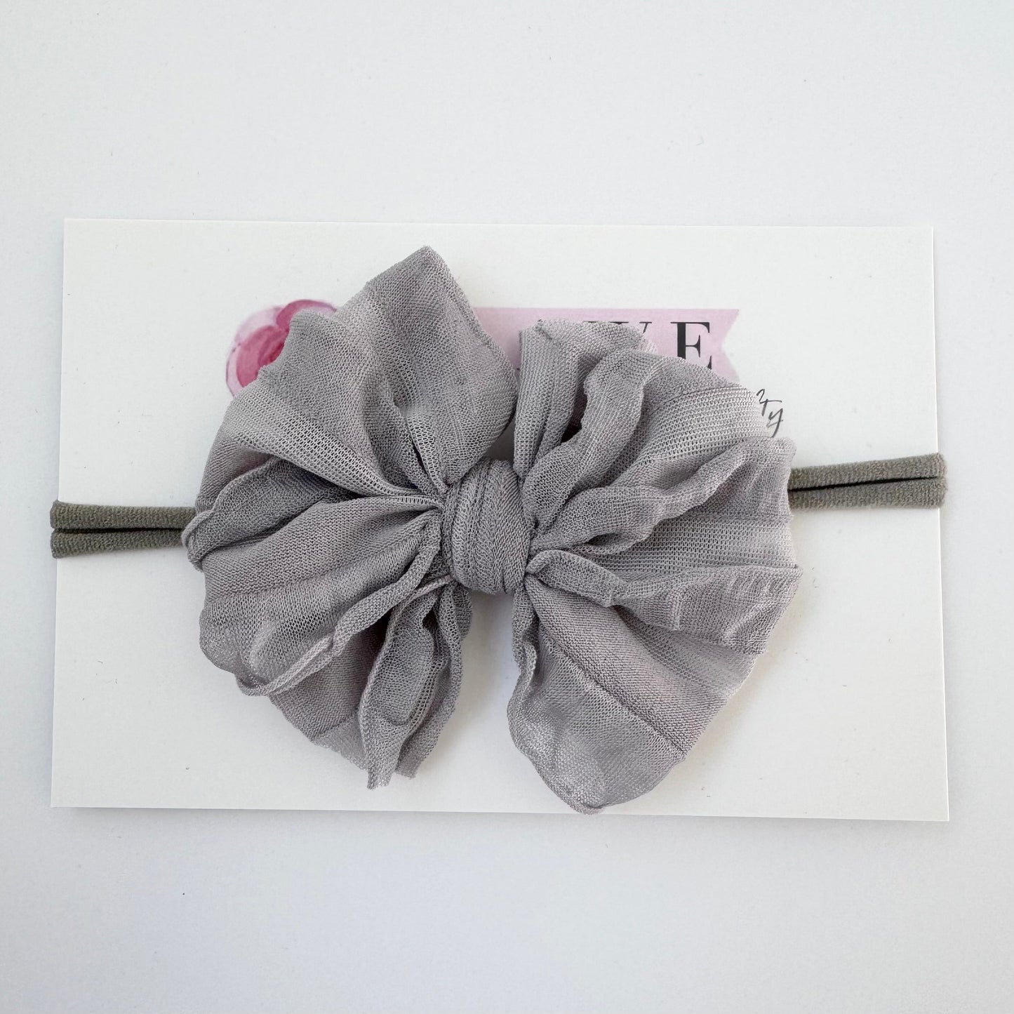 Skinny Mini Ruffled Headband | Sterling