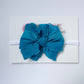 Skinny Mini Ruffled Headband | Turquoise