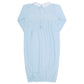 Blue Gingham Smocked Gown