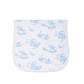 Blue Toile Burp Cloth