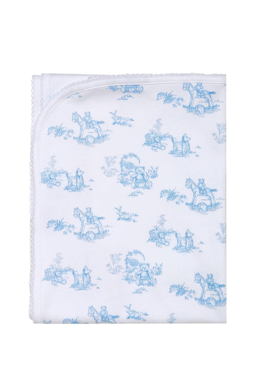 Blue Toile Blanket