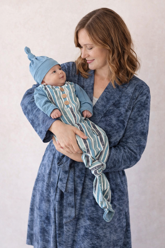 Denim Print | Mommy Robe
