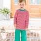 Thomas Pants Set- Red Stripe & Green