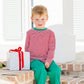 Thomas Pants Set- Red Stripe & Green