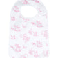Pink Toile Baby Feeding Bib