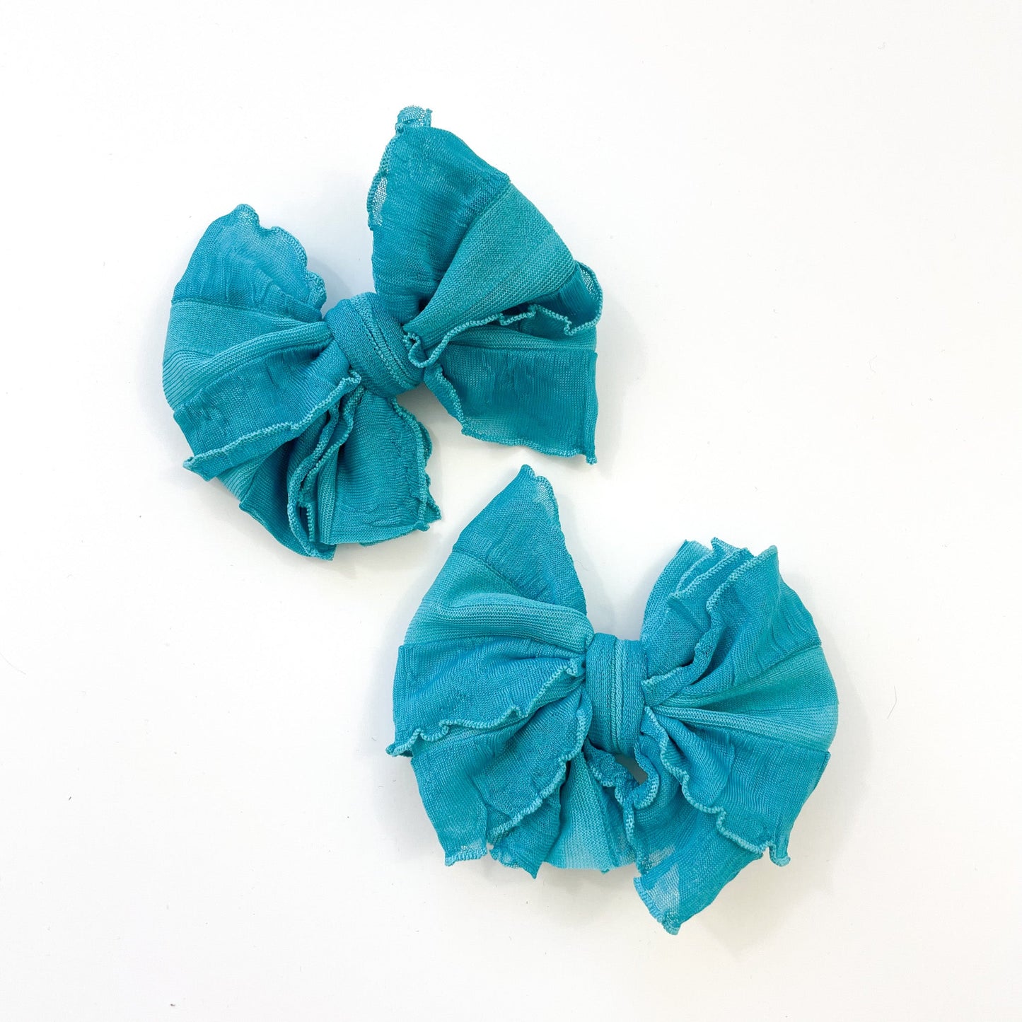 Ruffle Clip | Turquoise