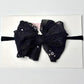 Black Sequin | Skinny Mini Nylon Ruffled Baby Headband