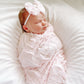 Swaddle Wrap and Skinny Mini Pearl Headband Set