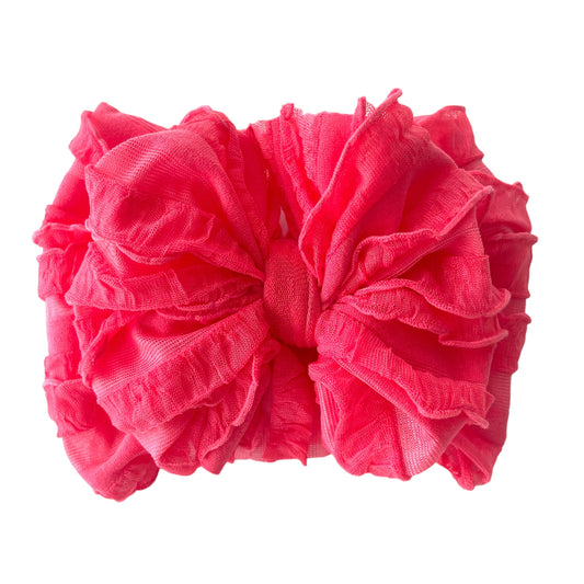 Ruffled Headband | Coral