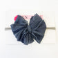 Skinny Mini Ruffled Headband | Dark Grey