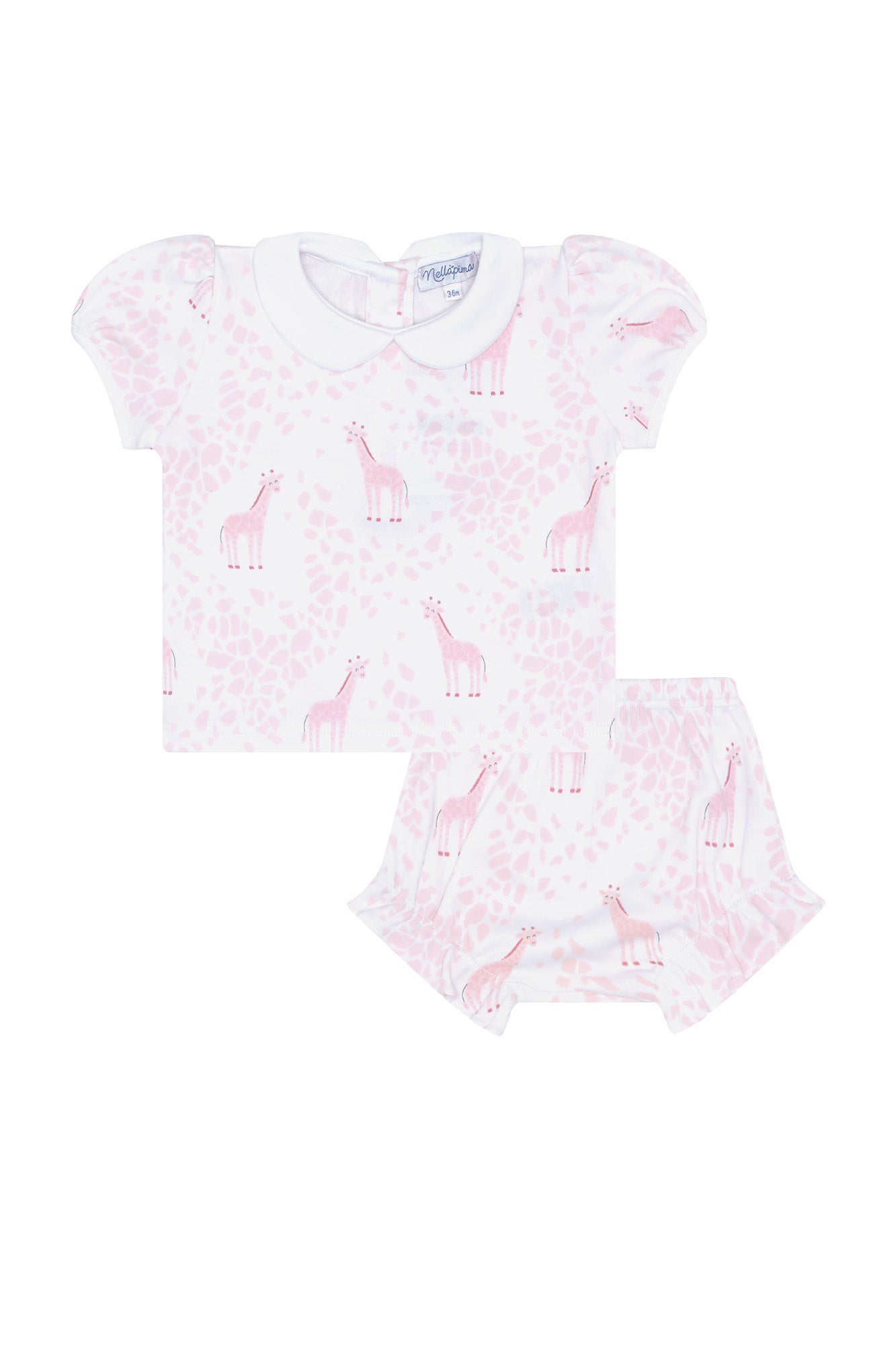 Pink Giraffe Print Diaper Cover Set