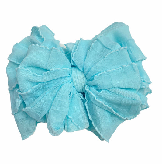 Ruffled Headband | Aqua