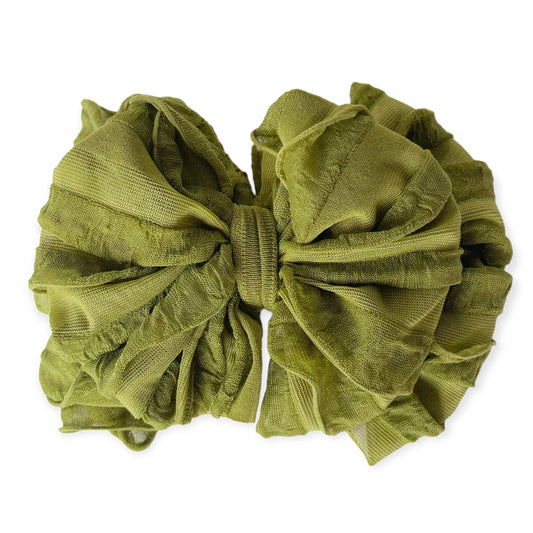 Ruffled Headband | Olive