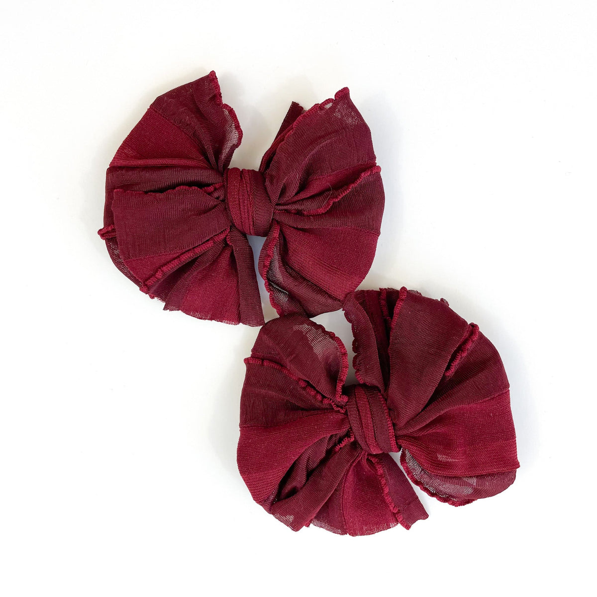 Maroon | Ruffled Hair Clip