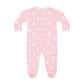 Pink Bunny Cotton Zipper Footie