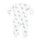 Pink Merry Sleighs Zipper Footie