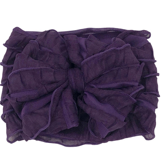 Plum | Signature Ruffled Baby Headband