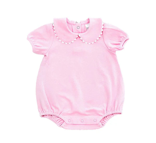 Girls Easter Short Sleeve Peter Pan Collar Bubble